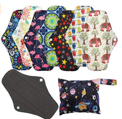 Washable Bamboo Charcoal Breathable Sanitary Pads