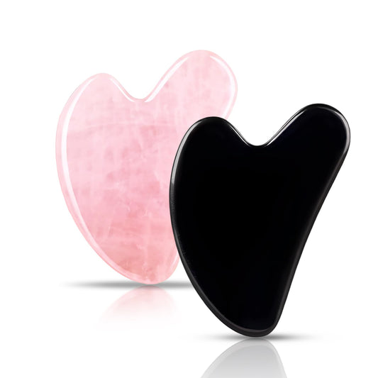ElegantSkin Obsidian & Quartz Gua Sha Duo