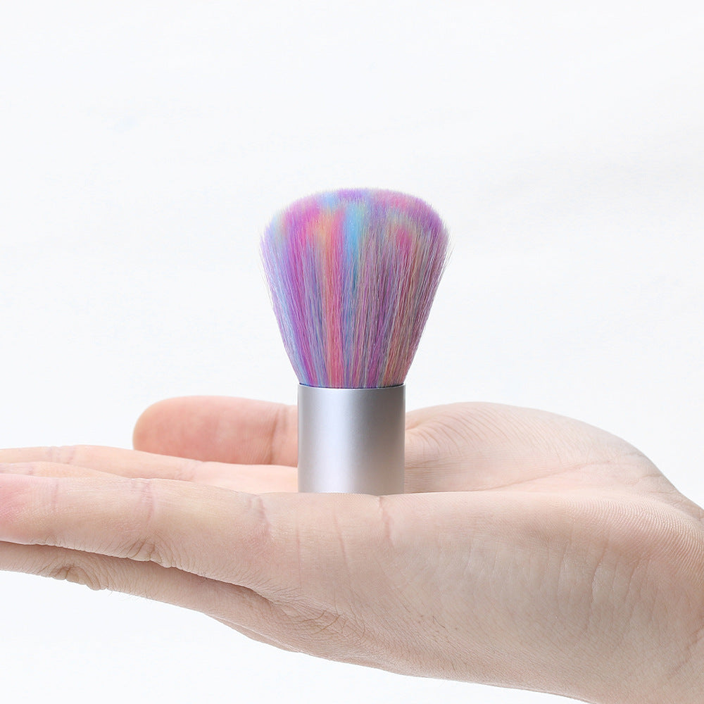 Rainbow Color Nail Dust Brush with Soft Bristles