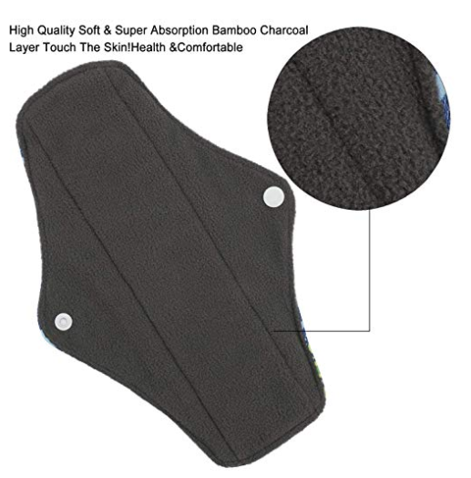 Washable Bamboo Charcoal Breathable Sanitary Pads