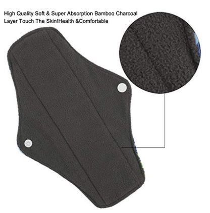 Washable Bamboo Charcoal Breathable Sanitary Pads