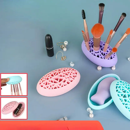 Silicone Desk Makeup Brush Stand (1pc)
