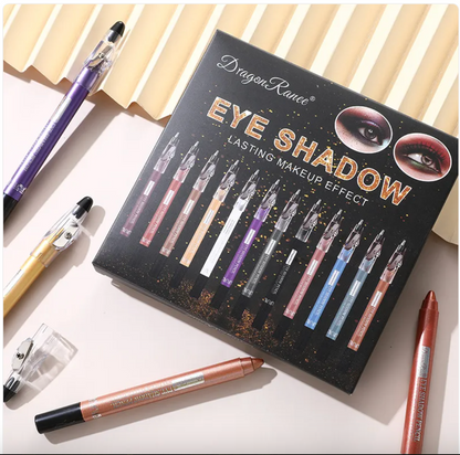 12-Color Shimmer Eyeshadow Stick Kit