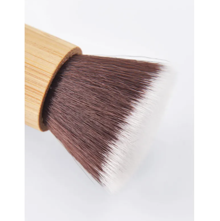 Women's Flat Makeup Brush with Bamboo Handle