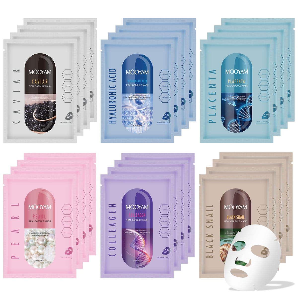 Hydra-Smooth Collagen Mask Kit 24Pc