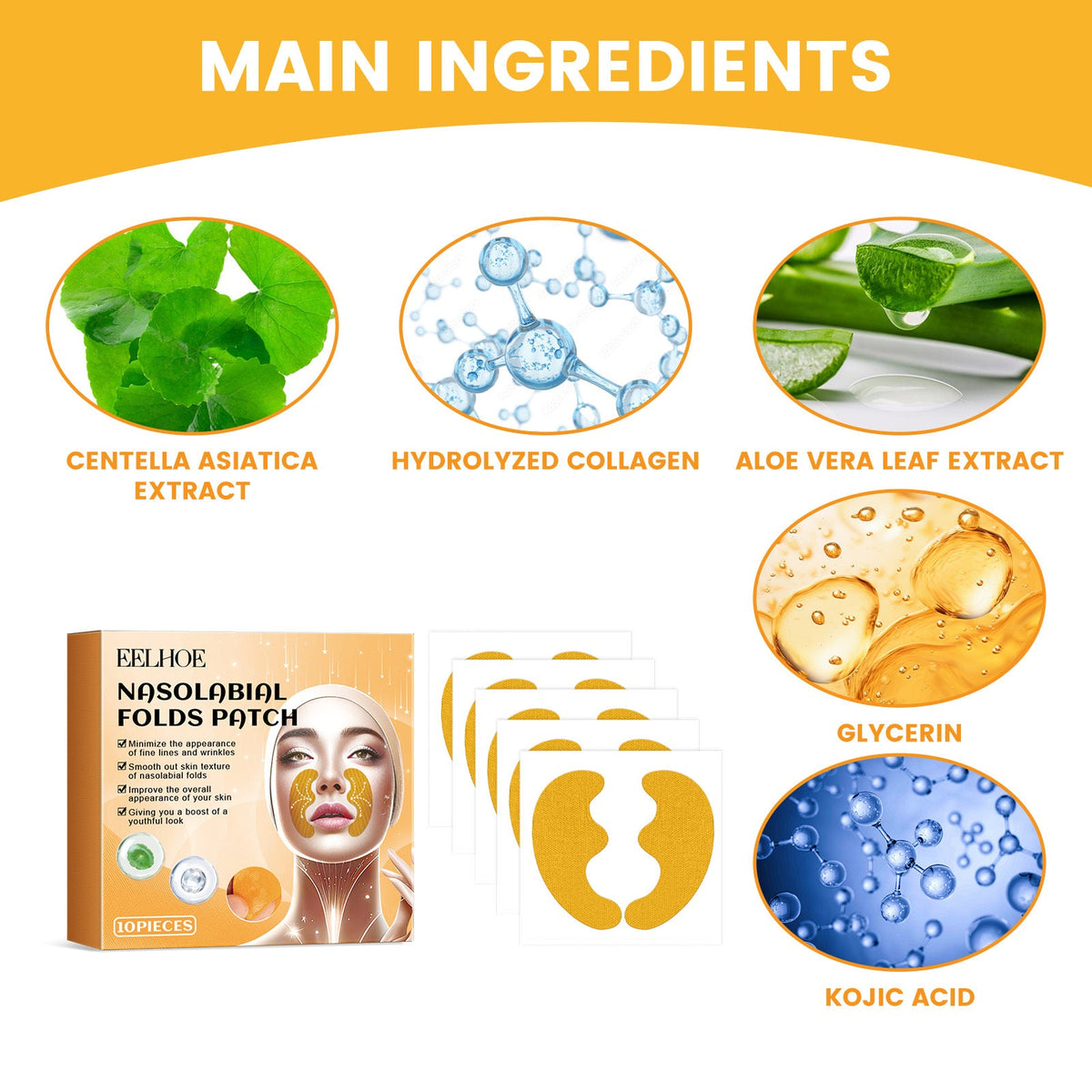 Smoothing Nasolabial Patches with Collagen and Glycerin