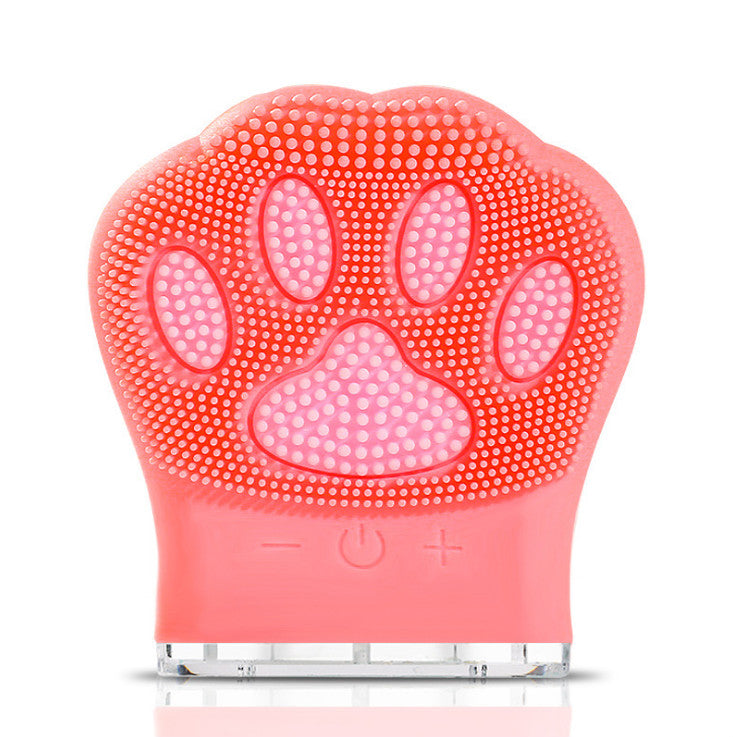 Silicone Facial Cleansing Brush with Cat Paw Design