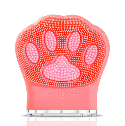 Silicone Facial Cleansing Brush with Cat Paw Design