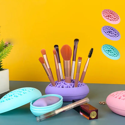 Silicone Desk Makeup Brush Stand (1pc)