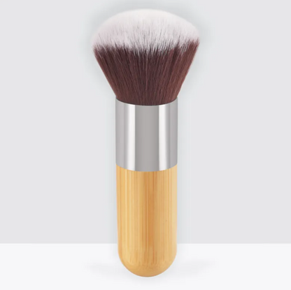Women's Flat Makeup Brush with Bamboo Handle