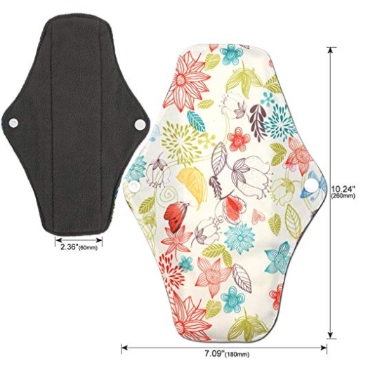 Washable Bamboo Charcoal Breathable Sanitary Pads