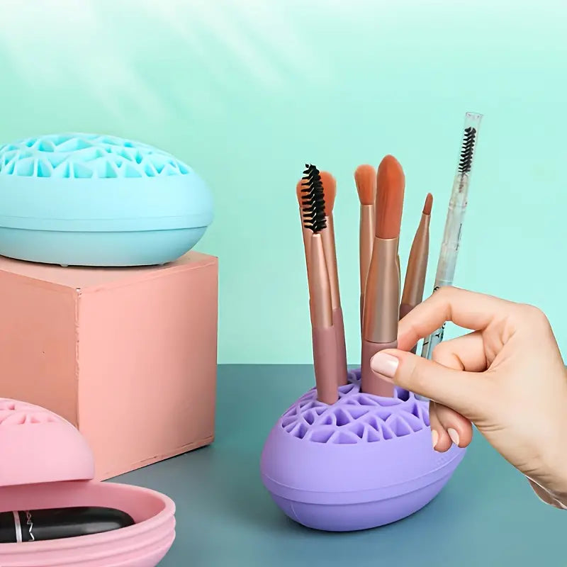 Silicone Desk Makeup Brush Stand (1pc)