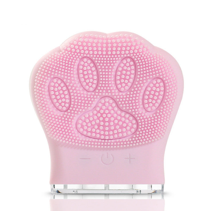 Silicone Facial Cleansing Brush with Cat Paw Design