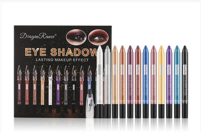 12-Color Shimmer Eyeshadow Stick Kit