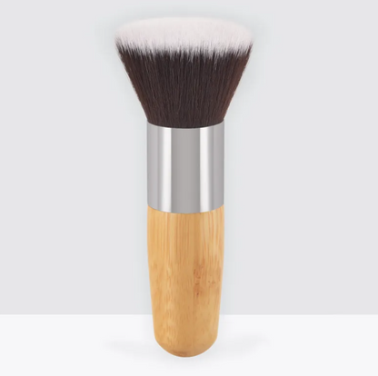 Women's Flat Makeup Brush with Bamboo Handle