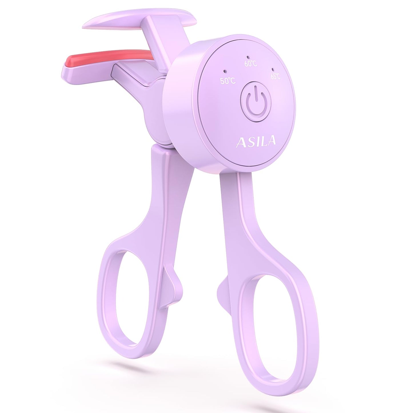 Heated Eyelash Curlers with 3 Heating Modes C-Shaped Natural Curling 24 Hours Long Lasting Rechargeable Electric Eyelash Curler with Type-C Anti-Burn Mini Lash Curler Gift for Women Girls Purple