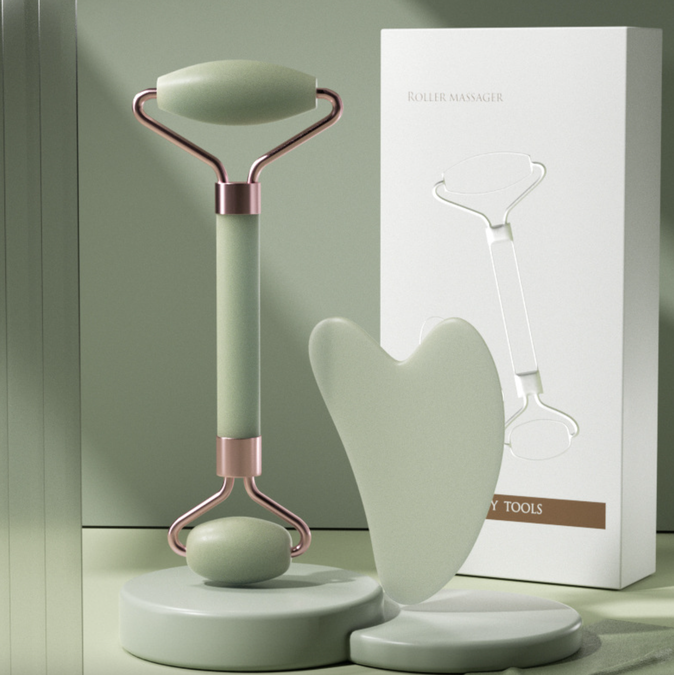 Facial Relaxation Roller & Gua Sha Kit