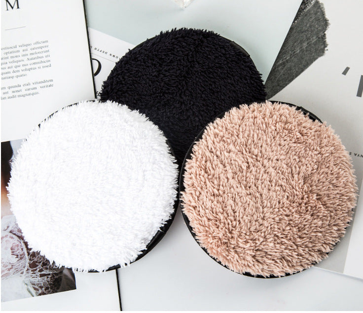 Water Clean Lazy Makeup Remover Puff - Double-Sided Velvet