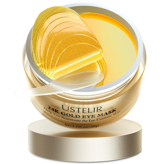 USTELIR 24K Gold Collagen Eye Revive Patches 40 Ct