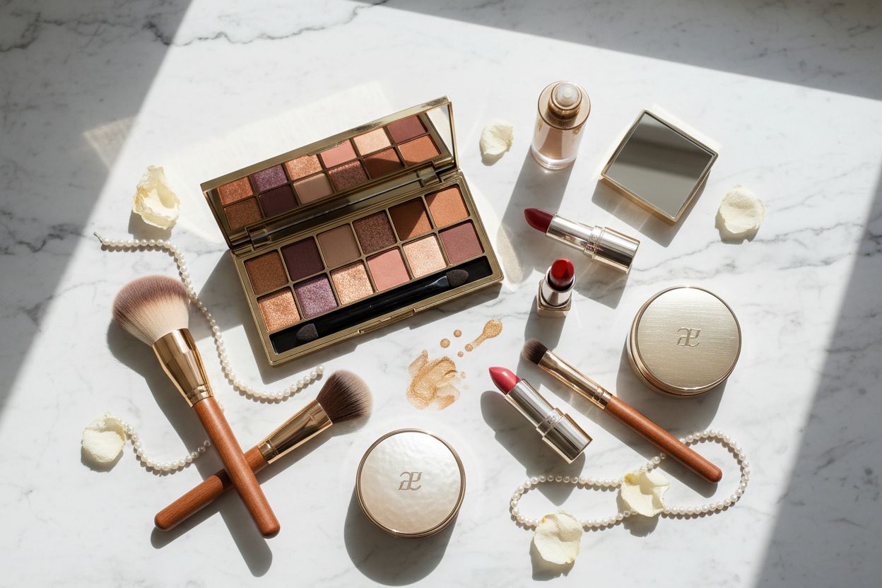 Luxury Makeup Flatlay
