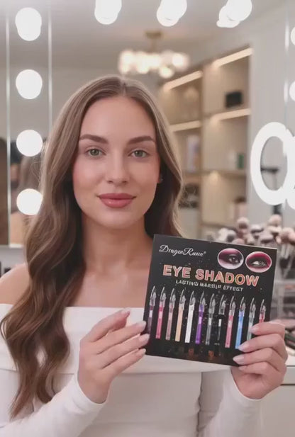 12-Color Shimmer Eyeshadow Stick Kit